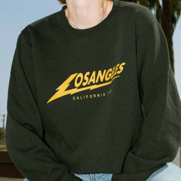 Brandy Melville Tops - BRANDY MELVILLE LA cropped sweatshirt sweater